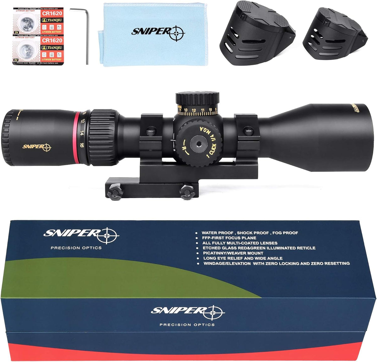 Red Illuminated Mil Dot Reticle Rifle Scope H69669