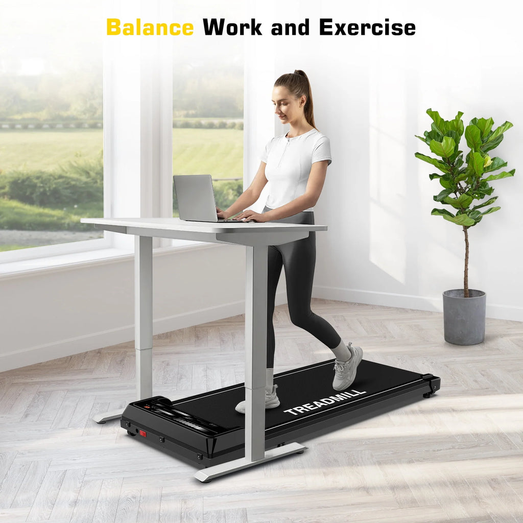 Black Portable Under Desk Treadmill Walking Pad M8893