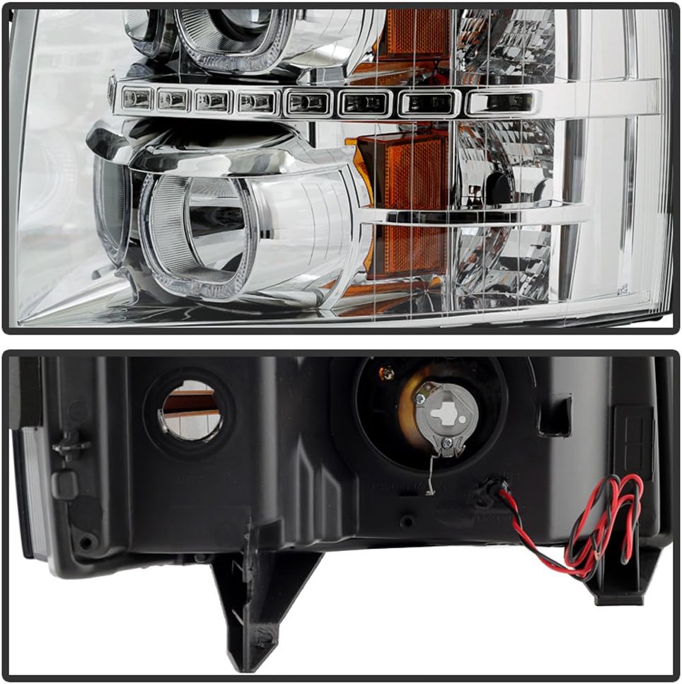 2007-2013 Chevy Silverado 1500 2500 3500 LED Halo Projector Headlights R464221