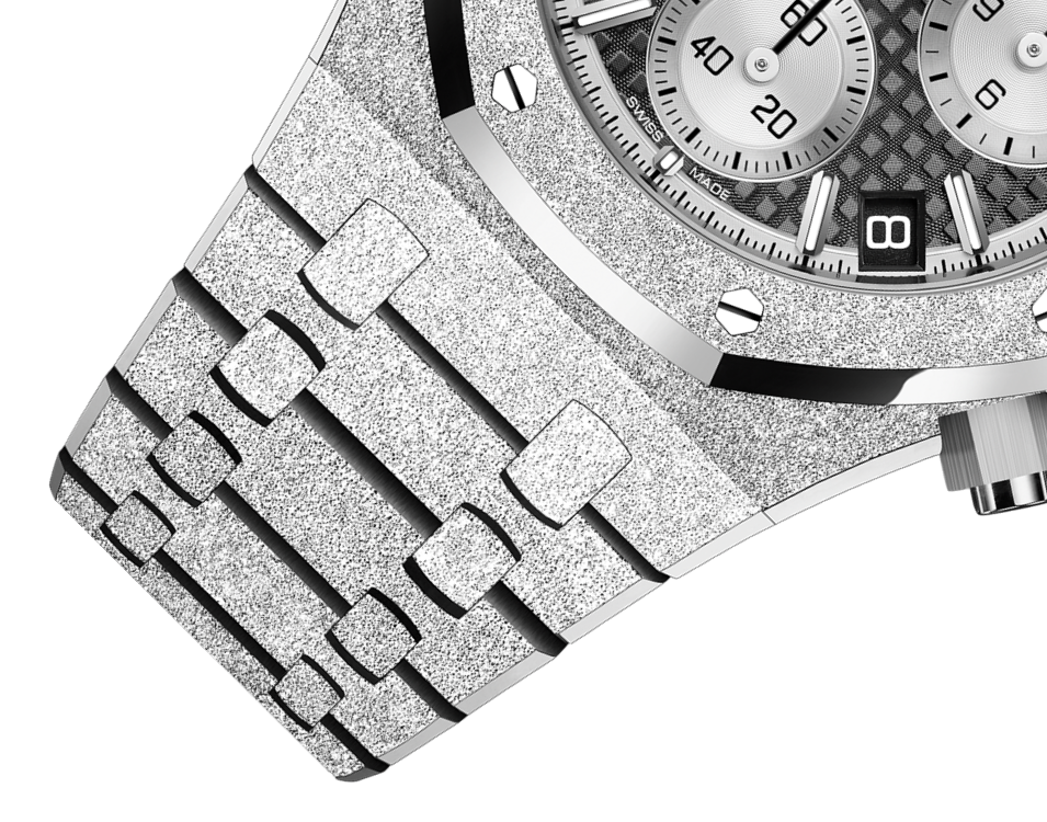 Frosted Gold Chronograph Black Dial 41mm E224