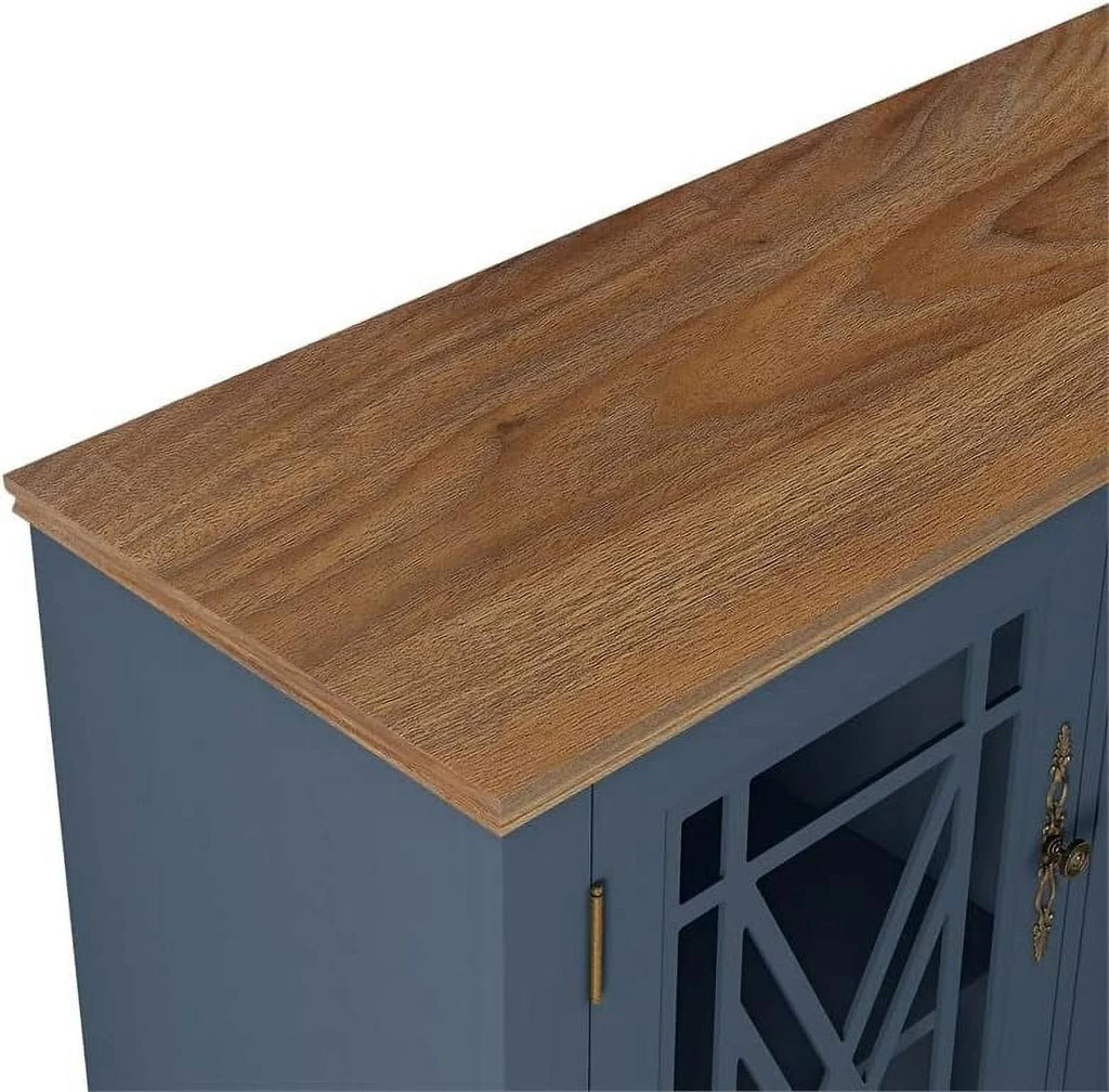Vintage Wood Kitchen Accent Buffet Sideboard Cabinet D8417