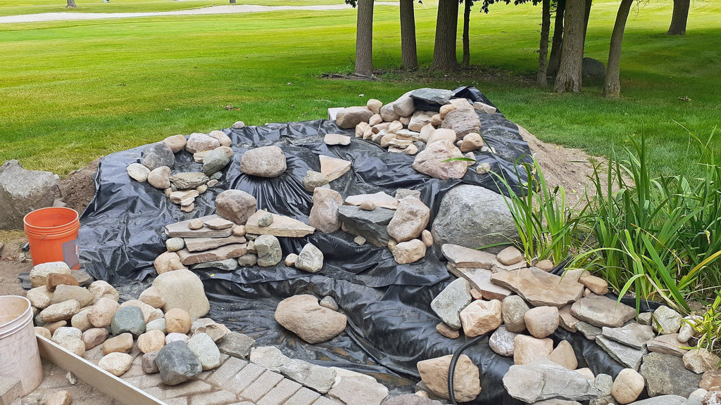 15 ft. x 30 ft. 60 Mil EPDM Rubber Pond Liner and Underlayment Combo U58195