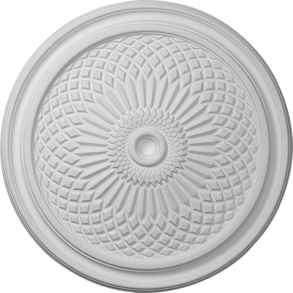 22x22OD x 1 3/4x22P Ceiling Medallion, Hand-Painted Brass U8868