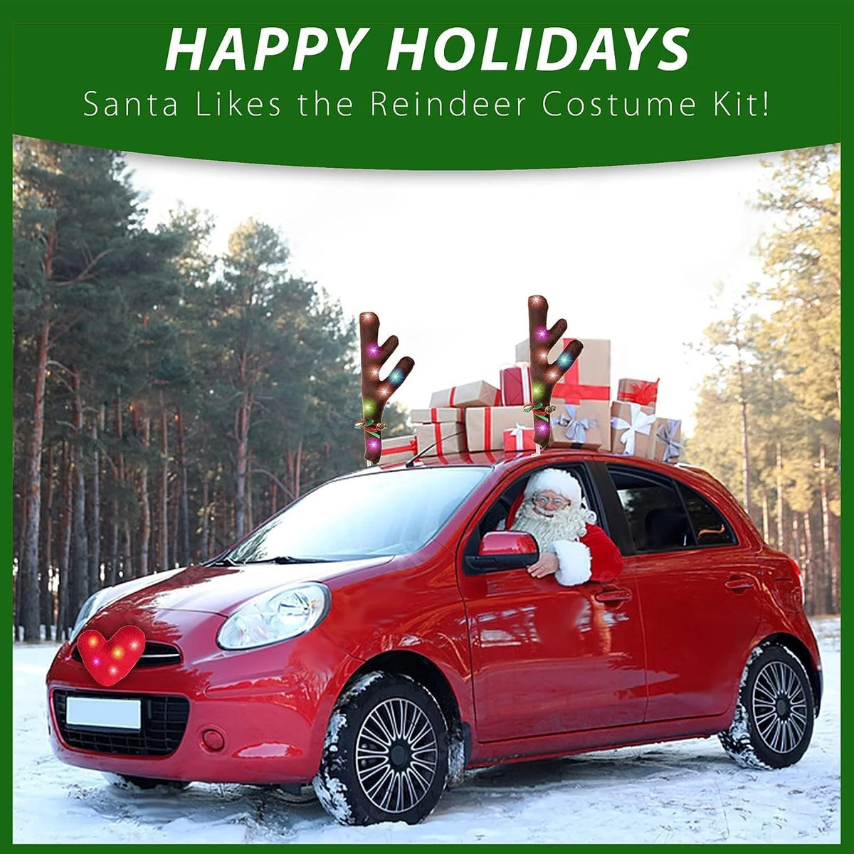 Car Reindeer Kit with LED Lights Y7732