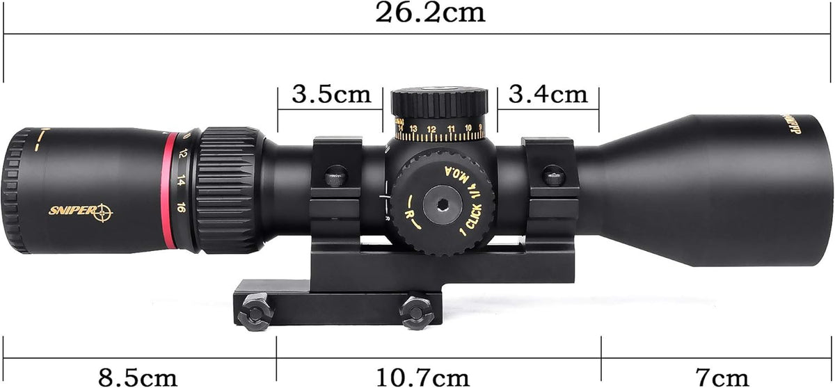 Red Illuminated Mil Dot Reticle Rifle Scope H69669