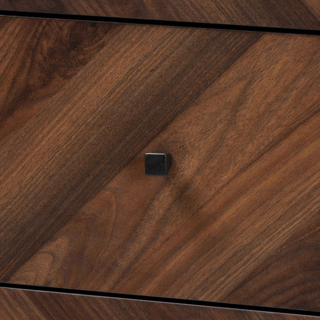 Walnut Brown Wood 5-Drawer Storage Chest D283632