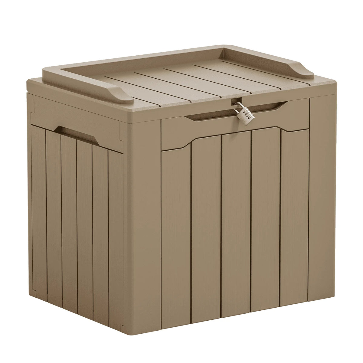 Black 32 Gallon Outdoor Resin Deck Box with Seat S9322