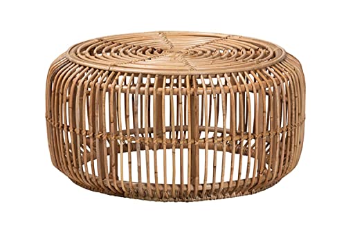 Natural Brown Antique Rattan Coffee Table D71616