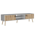 TV Rack with 2 Hinged Doors and Central Shelves R940807