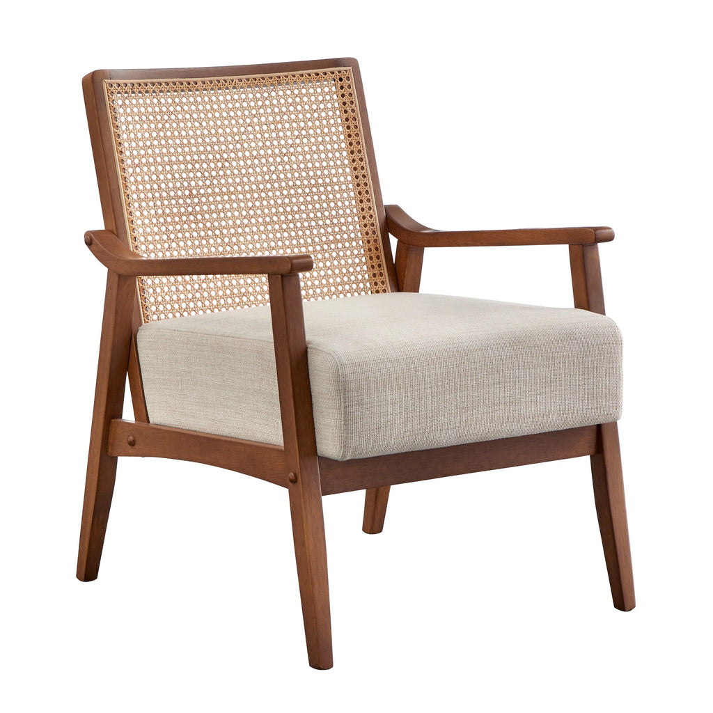 Black Cane and Solid Wood Accent Chair V162874