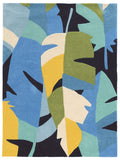 Aqua and Ivory 8' x 10' Area Rug S6577