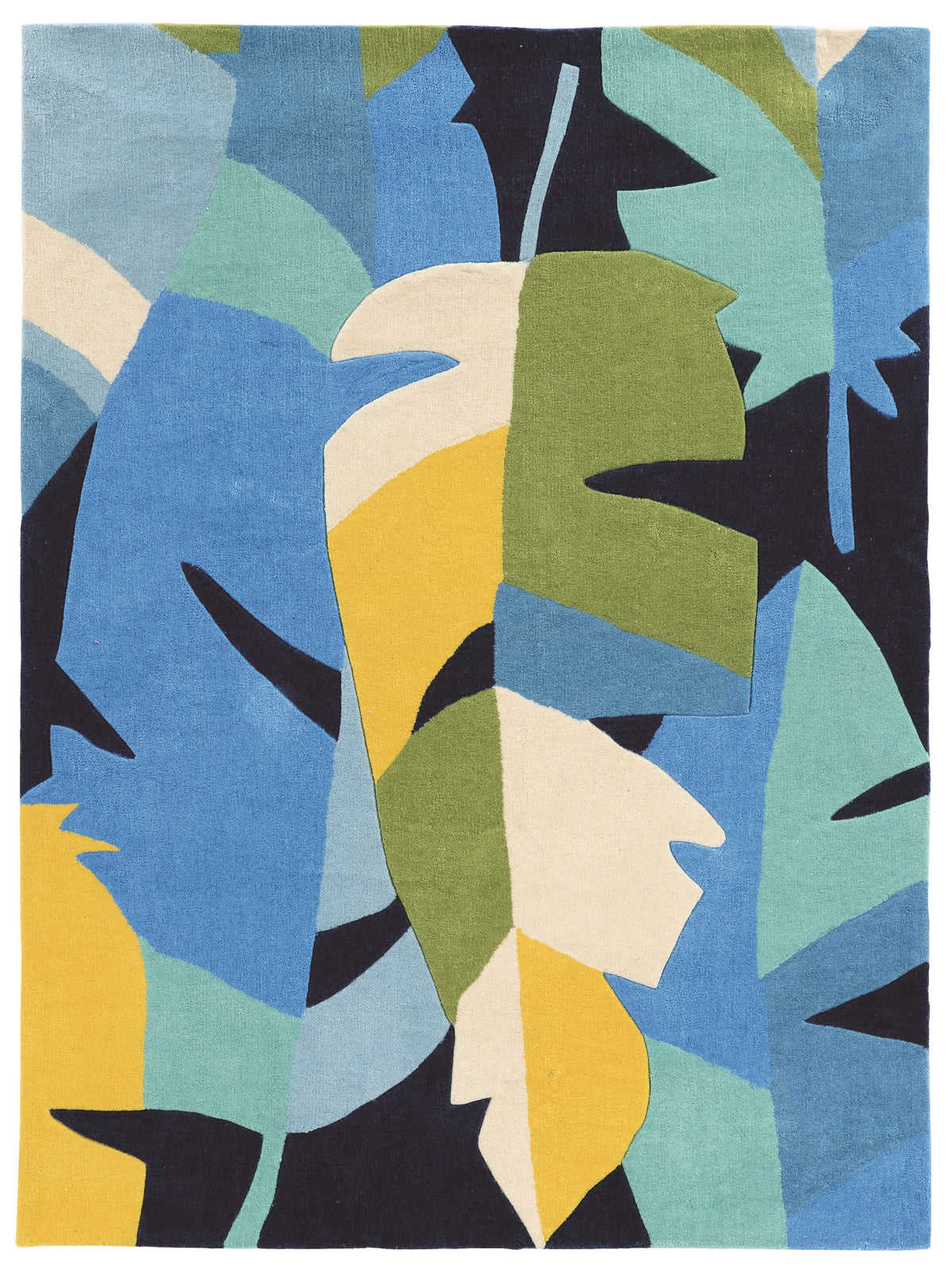 Aqua and Ivory 8' x 10' Area Rug S6577