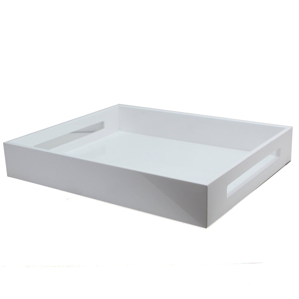 White Lacquered Serving Tray Y216169