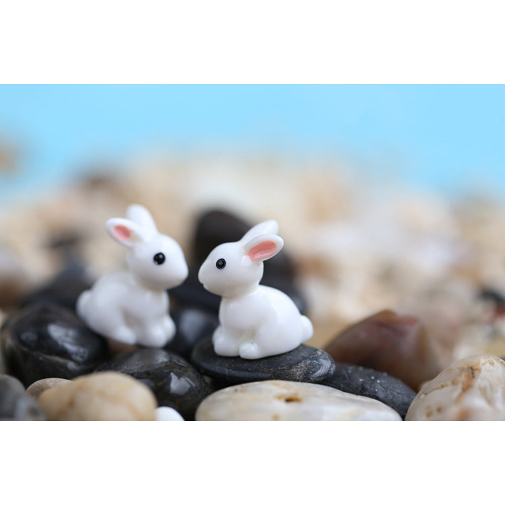 10 Pcs Rabbit Resin Miniature Statue Y527827