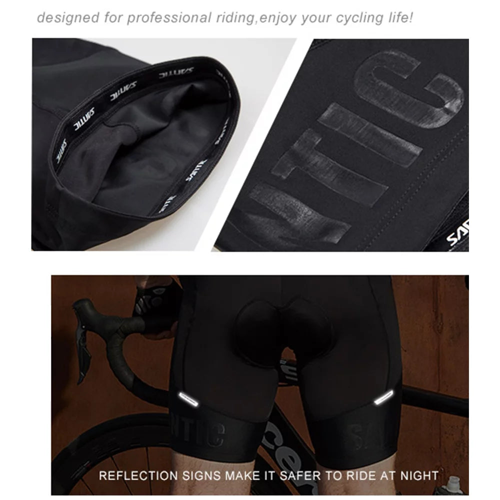 Black 4D Padded Cycling Bib Shorts E6145