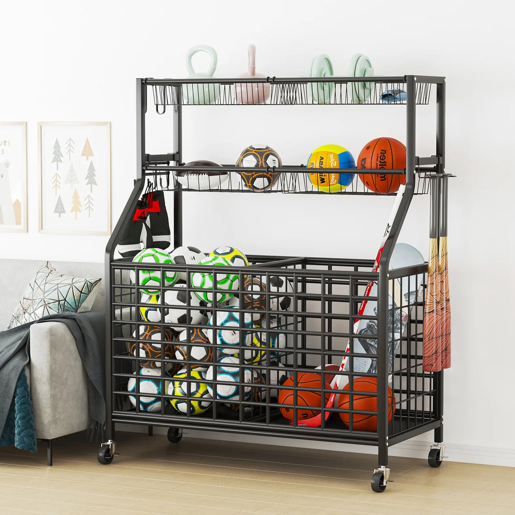 Black Rolling Storage Cart H2213