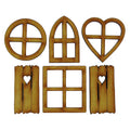 Wood Ornament Doll House Miniature Fairy Elf Door Dollhouse Garden Micro Landscape Wooden Craft Q699132