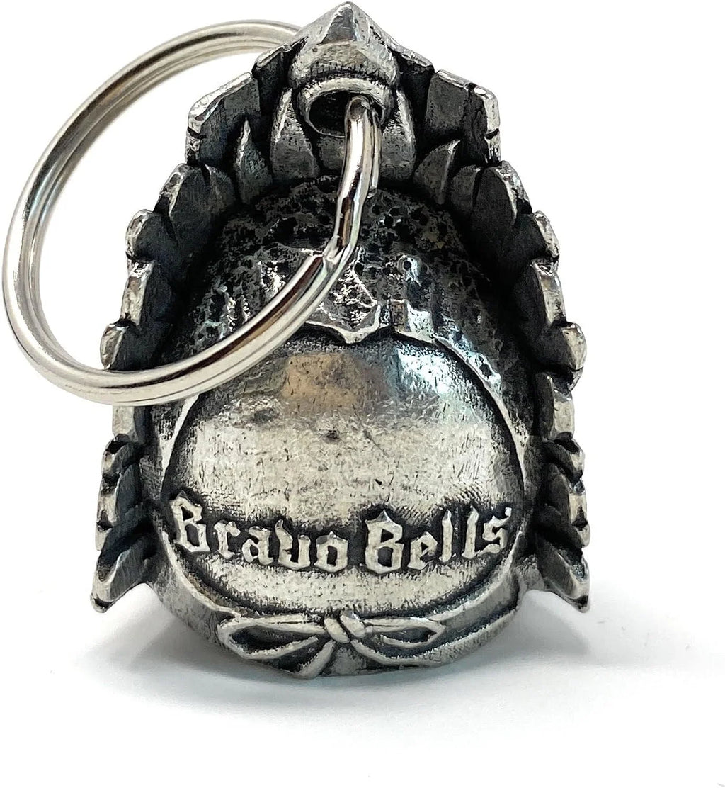 Indian Skull Diamond Bell Motorcycle Biker Bell Accessory Key Chain U19404