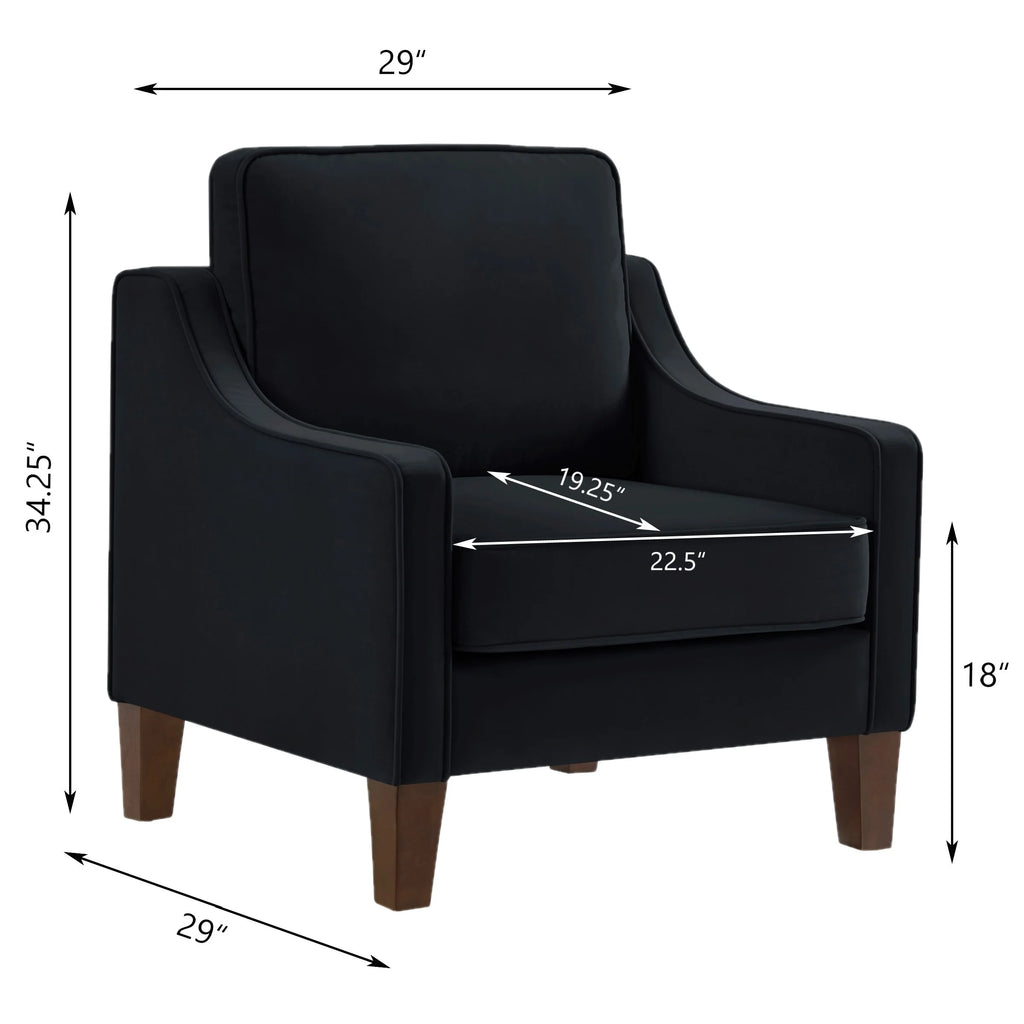 Black Velvet Armchair P803939