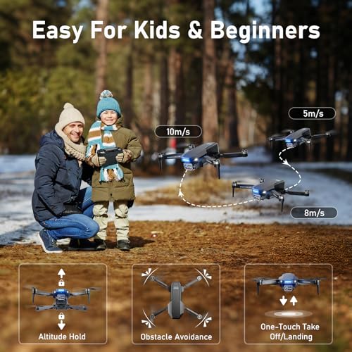 Drone with Camera 1080P FPV Quadcopter Brushless Motor Black E4531