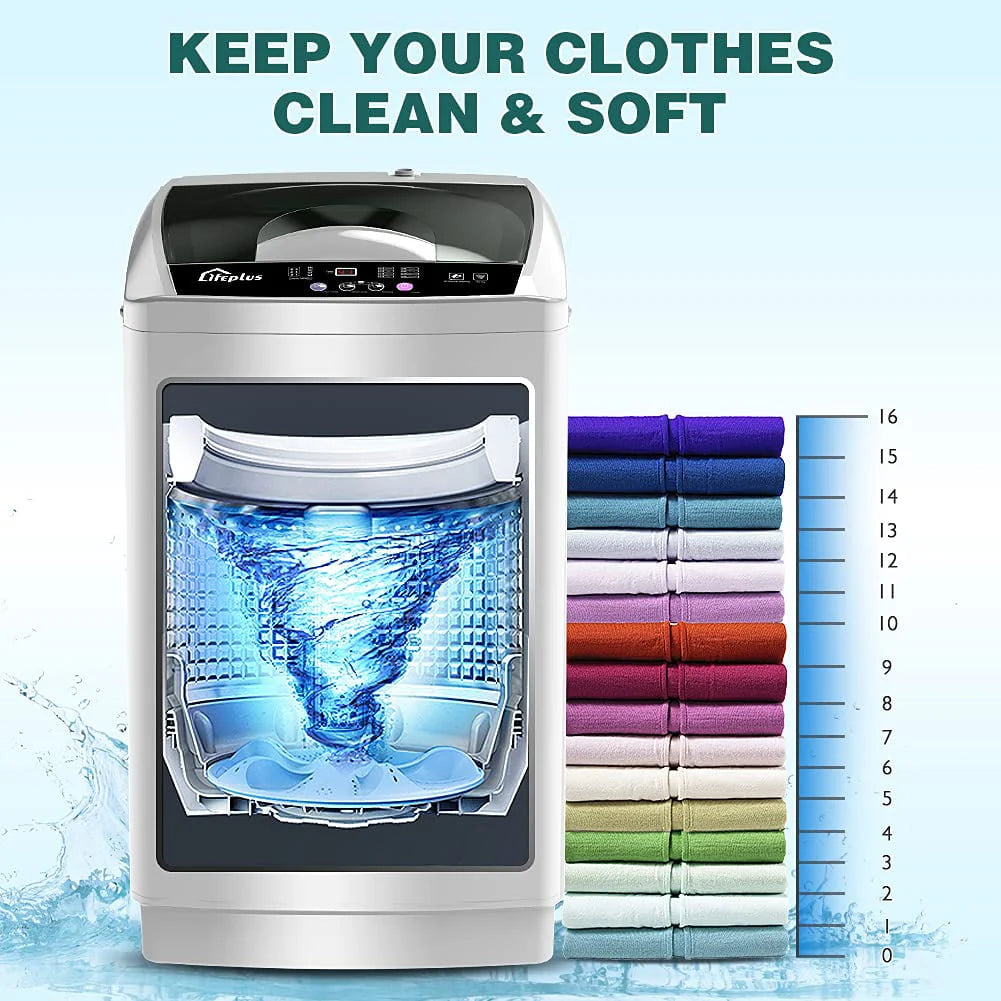 Portable Full-Automatic 1.8 Cu. ft. Top Load Laundry Washer Y847