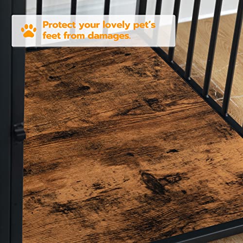 Wooden Dog Crate Furniture with Drawer F214
