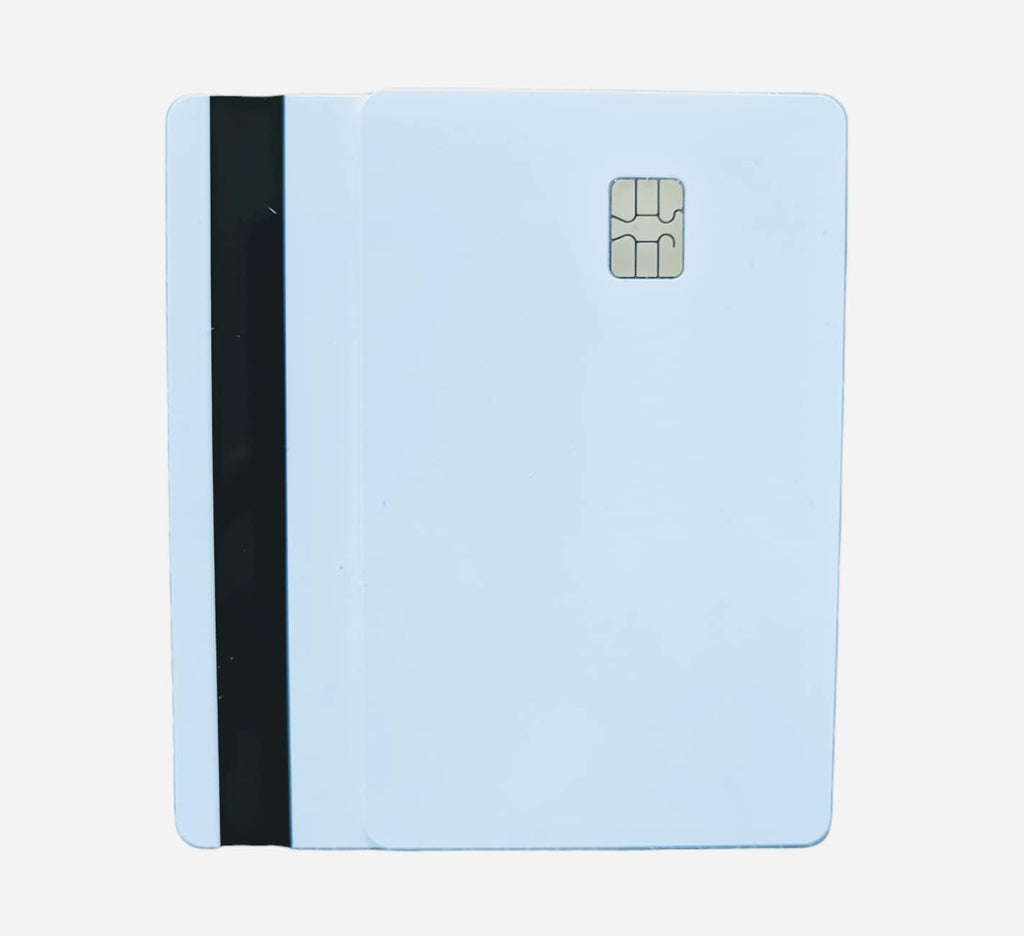 10 Pack Blank White EMV Chip Cards with Magnetic Stripe X645969