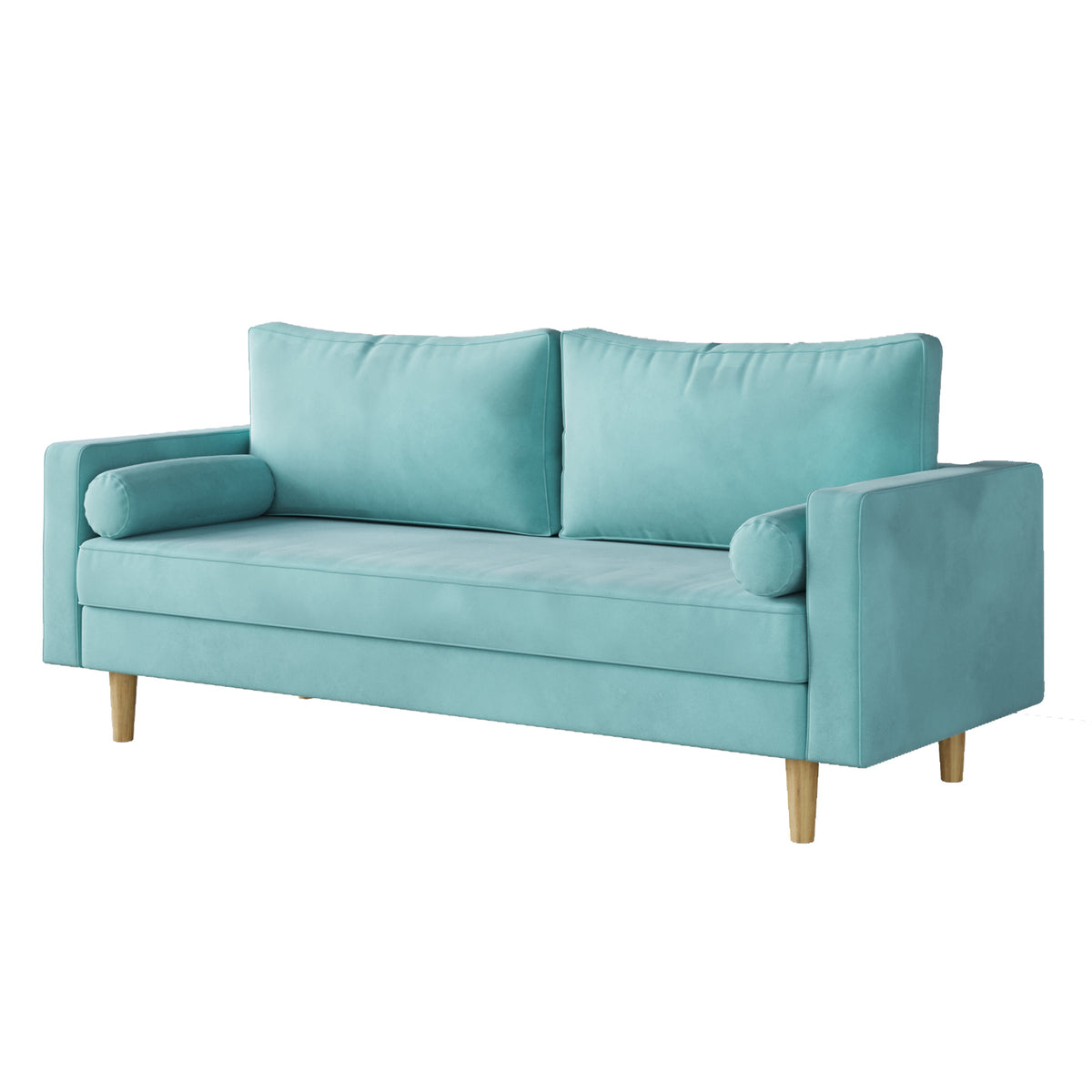 Modern Green Velvet Double Seat Sofa Z6501