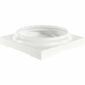 Standard Capital & Base for 8x22 Endura-Aluminum Fluted Round Columns, Textured White Finish Z3442