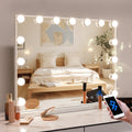 White Metal Hollywood Vanity Mirror with Lights M5218