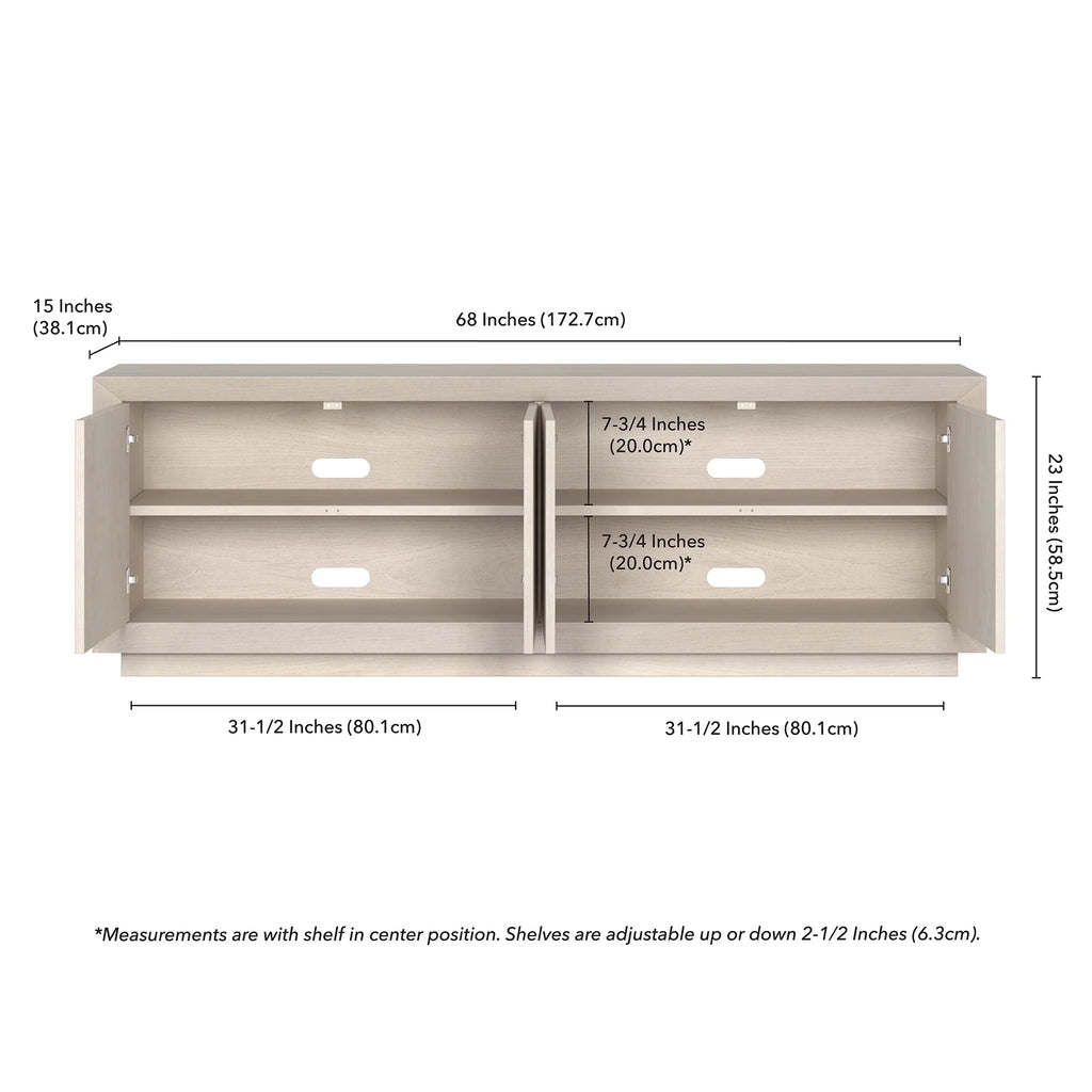 White Rectangular TV Stand S5130