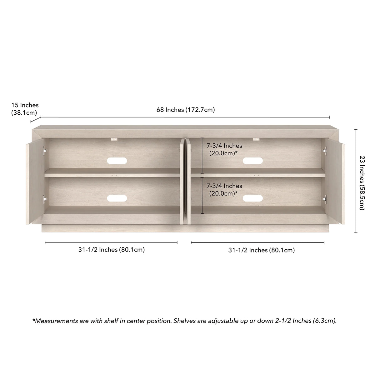 White Rectangular TV Stand S5130