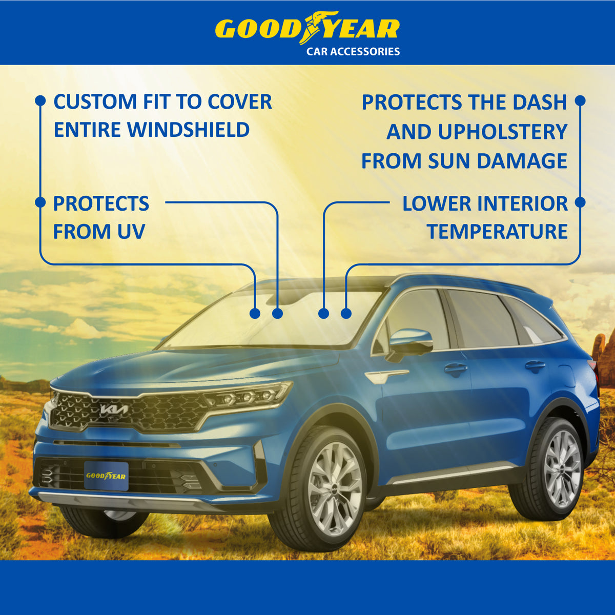 Foldable Windshield Sun Shade for Front Window T2351