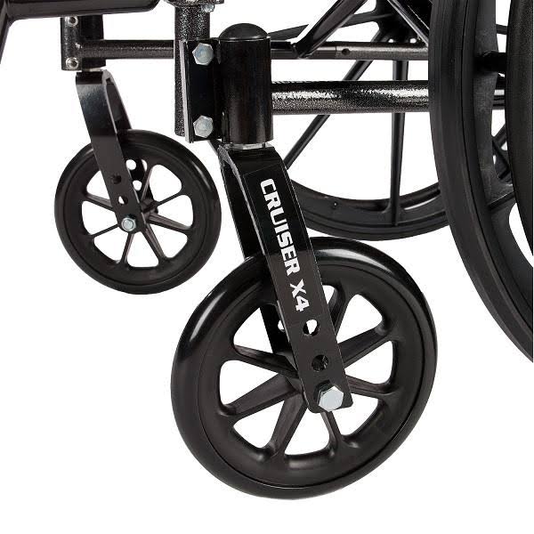 Lightweight Dual Axle Wheelchair with Adjustable Detachable Arms, Elevating Leg Rests, 20x22 F1142