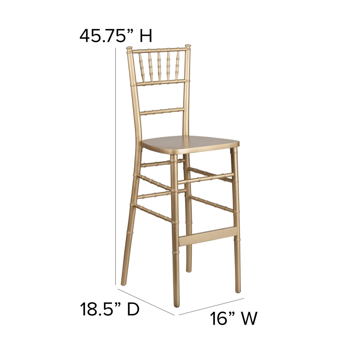 Gold Wood Chiavari Barstool Z9368