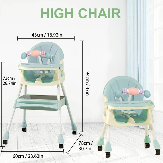 4-in-1 Baby High Chair Green C840
