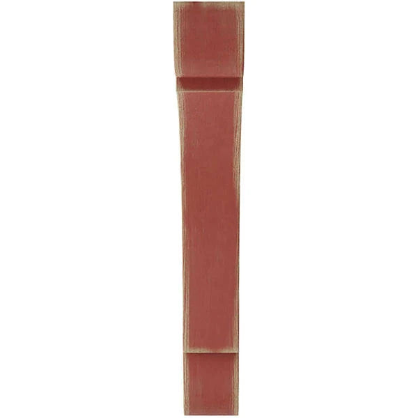 Extra Large Vintage Wood Decor Bracket, Salvage Red Z8509