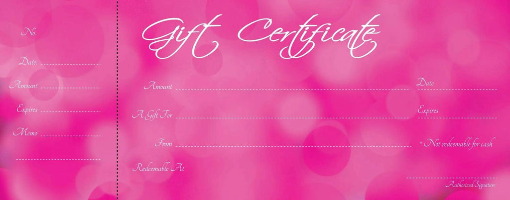 Blank Gift Certificates 25 Set with Matching Envelopes B437