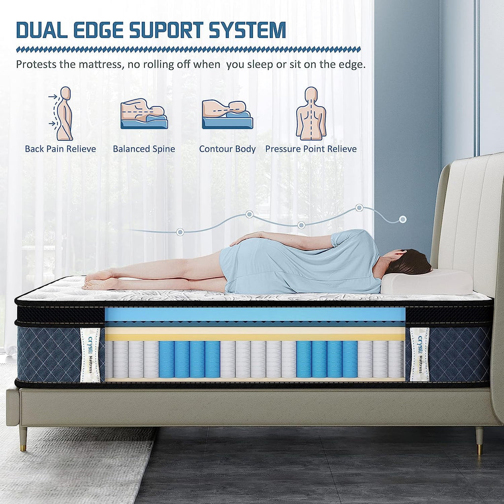 Queen Size Memory Foam Innerspring Hybrid Mattress H847