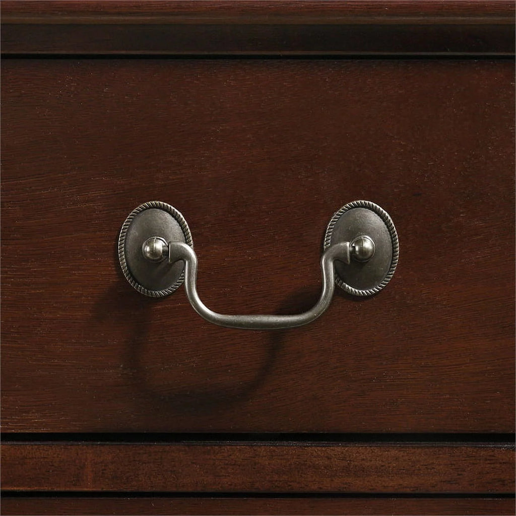 Cherry Wood 6-Drawer Dresser & Mirror E6989