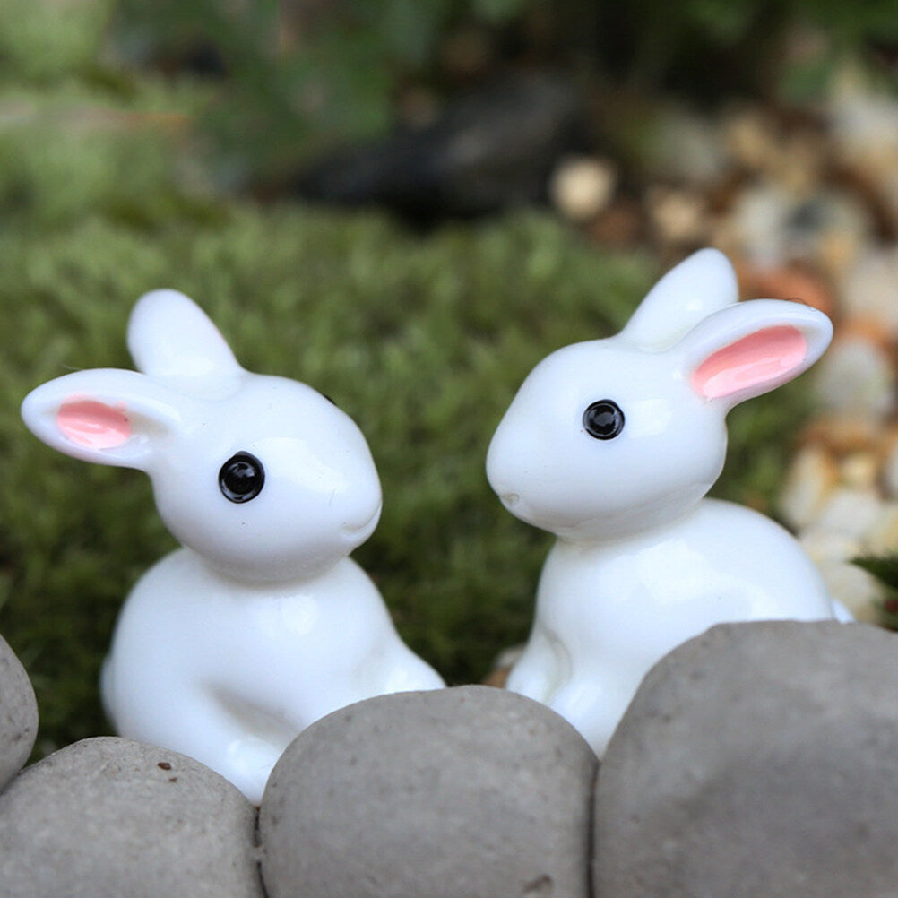 10 Pcs Rabbit Resin Miniature Statue Y527827
