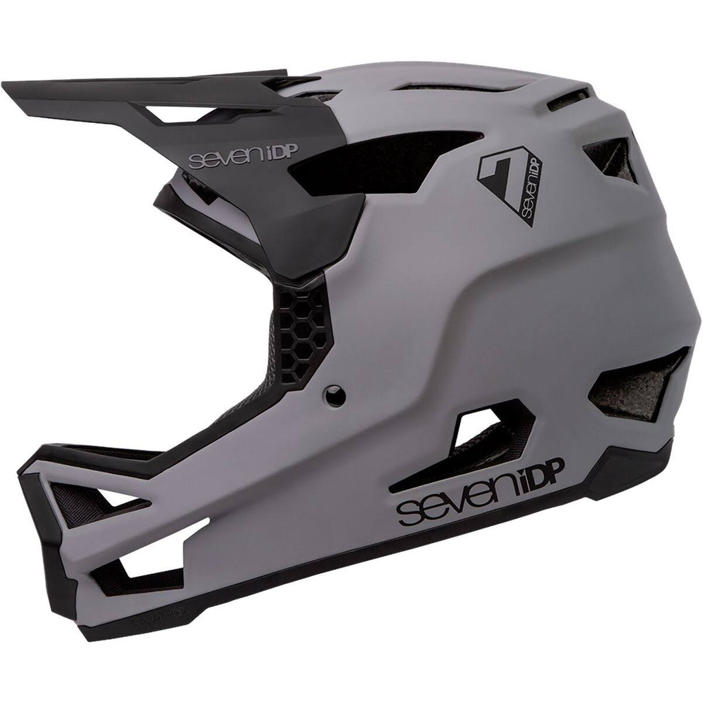 Matte Grey-Gloss Black Full Face Helmet F631