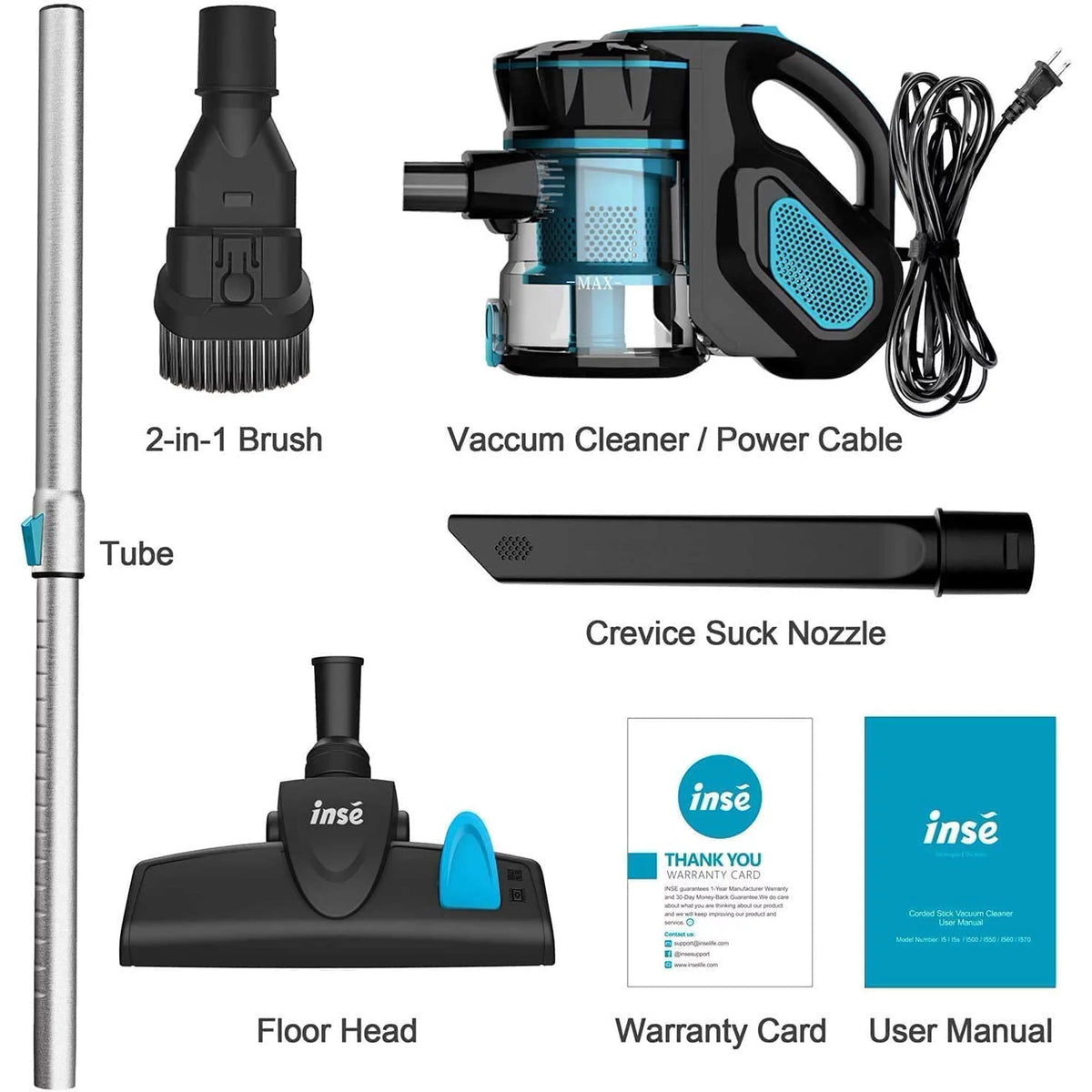 Cord Vacuum Cleaner, 18KPa 600W 3 in 1 Handheld Vacuum, Red J82569