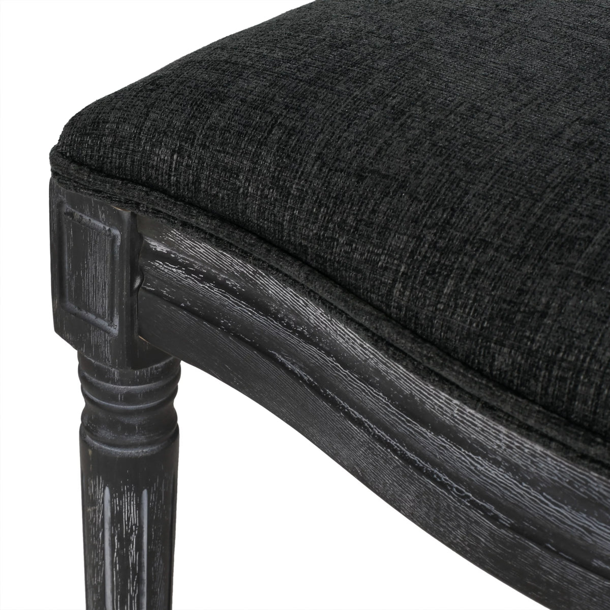 Upholstered Wood and Cane Dining Chairs, Set of 4 K6946