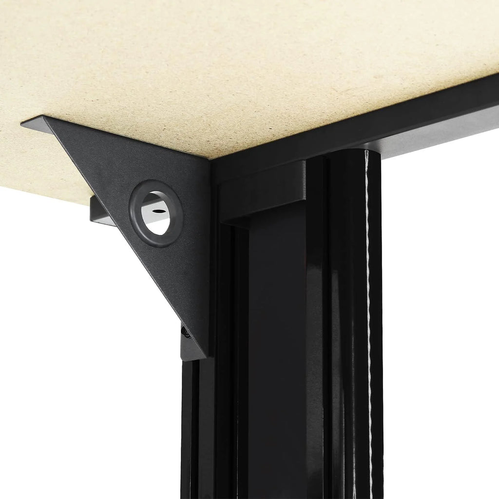 25" X 58" Black Frame Grey Top Computer Desk C736921