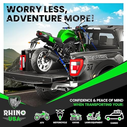Retractable Ratchet Straps 4-Pack 1 Inch x 10 Feet Black L824589