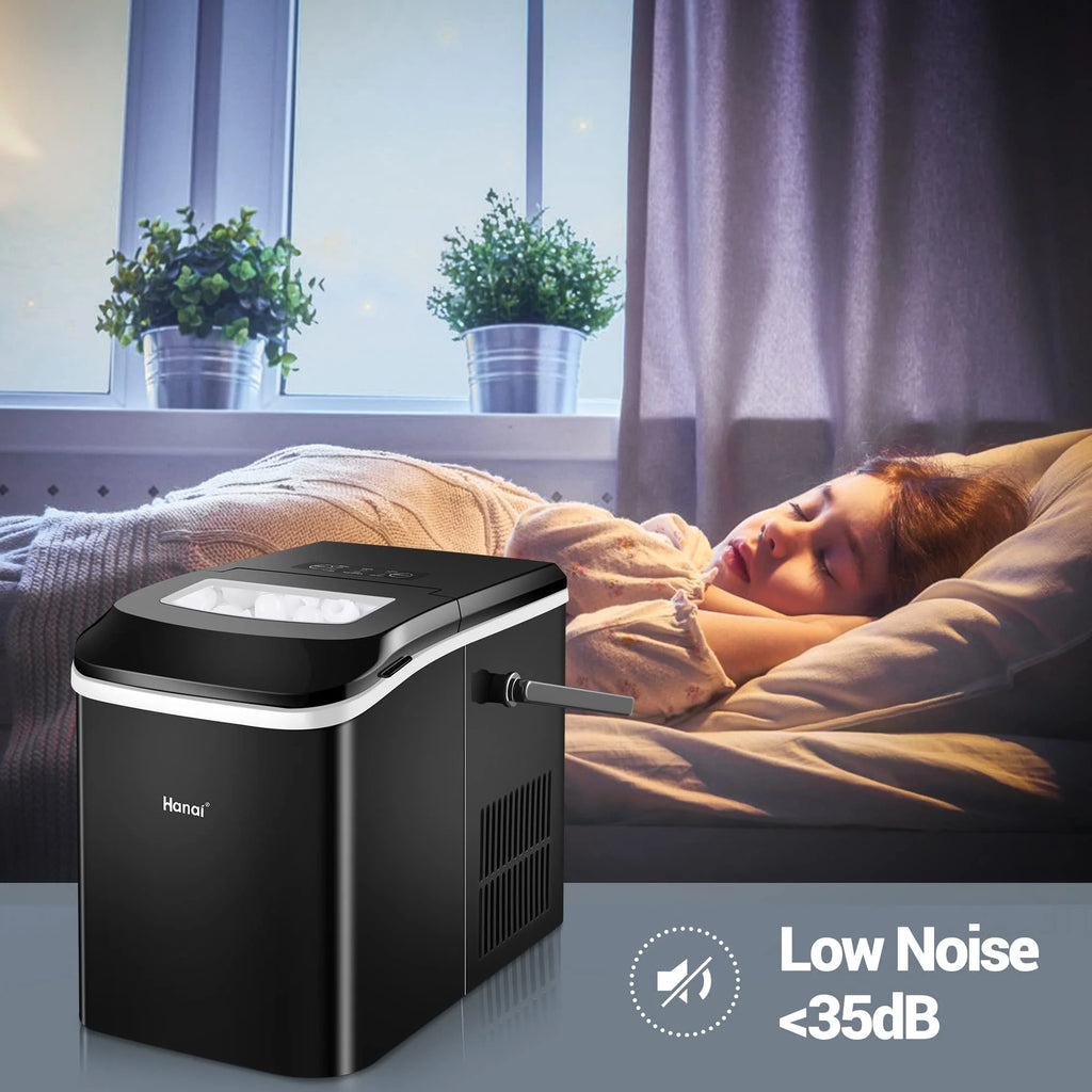 Portable Countertop Ice Maker with Ice Scoop and Basket N234
