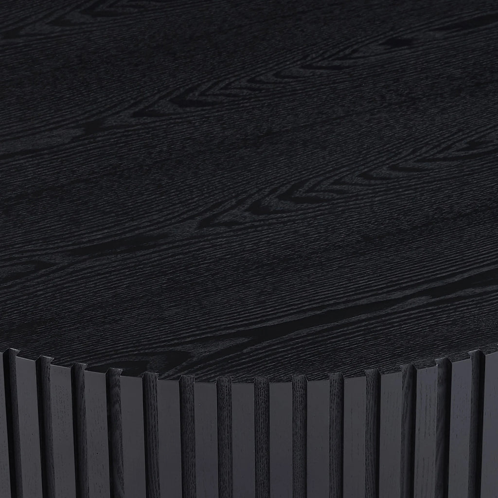 Black MDF Drum Coffee Table H450795