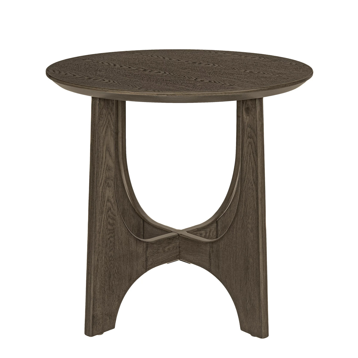 Round Wooden Side Table F5271