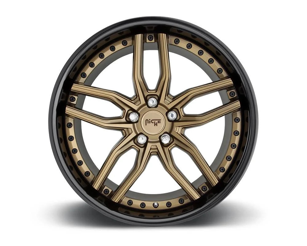 Bronze w/ Gloss Black Lip 1-Piece Cast Wheel 19x9.5 5x114.3 35mm X4817